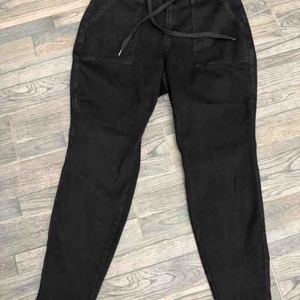 Judy Blue women’s High-Rise Jet Black Utility Jogger Denim Pants - size 16W